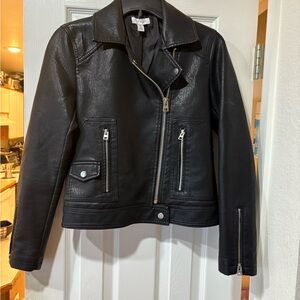 Topshop Black Faux Leather Jacket